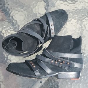 Joe's strappy moto ankle boots